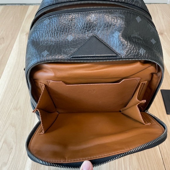 MCM Black Textured Women's Backpack - Picture 6 of 10